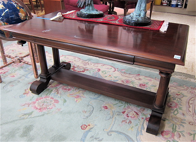 MAHOGANY LIBRARY TABLE Empire Revival 170720