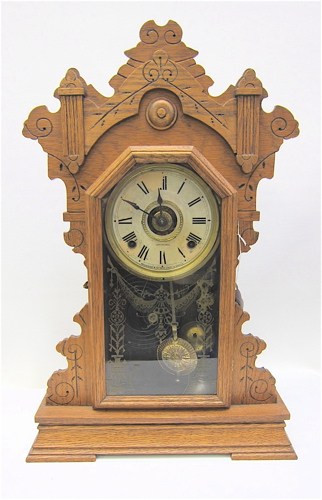 SETH THOMAS OAK CASE KITCHEN CLOCK