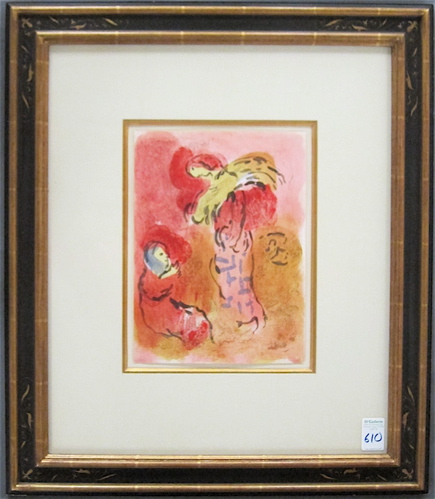 MARC CHAGALL COLOR LITHOGRAPH Russian French 17073f