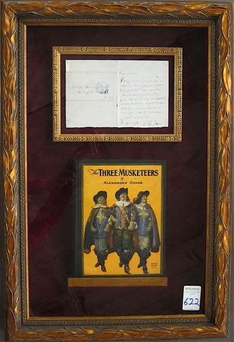 ALEXANDRE DUMAS AUTOGRAPHED LETTER 17074b