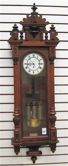 THREE-WEIGHT WALL CLOCK Altdeutsch style