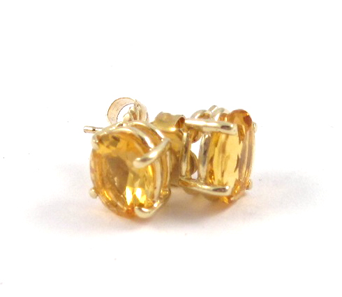 PAIR OF CITRINE AND YELLOW GOLD 170788