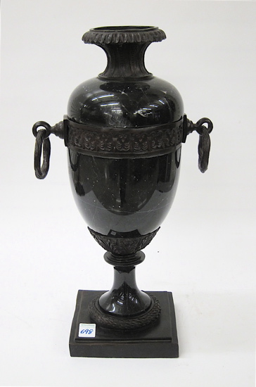 CLASSIC BLACK MARBLE COVERED URN 170791