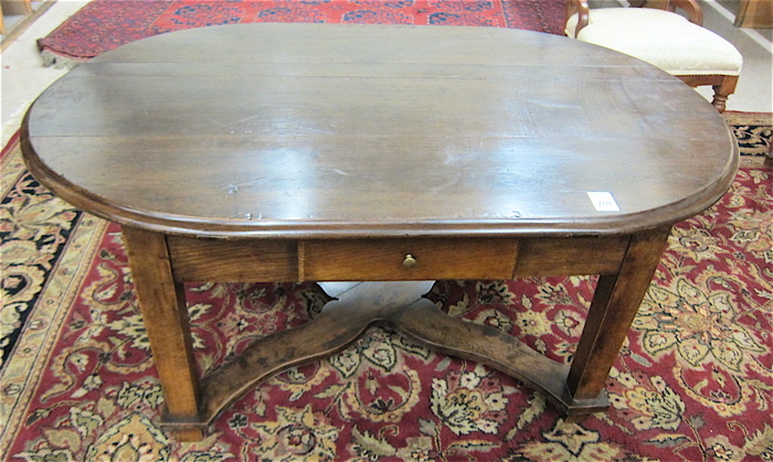 OVAL WALNUT COFFEE TABLE French 17079d