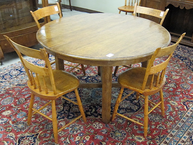 ROUND DINING TABLE Adam Drozdz Co. stamped