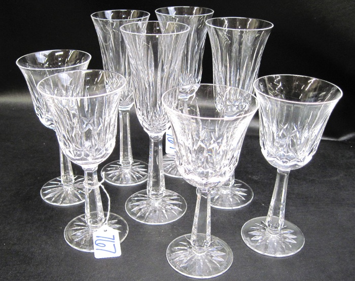 SET OF EIGHT WATERFORD CRYSTAL GOBLETS