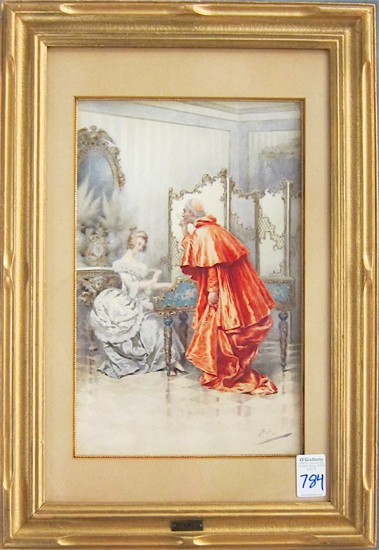 GIUSEPPE AURELI WATERCOLOR ON PAPER 1707e3