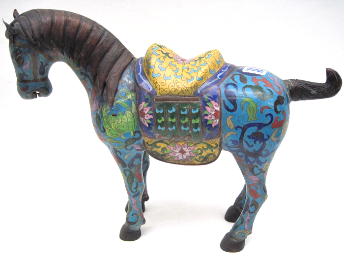 CHINESE CLOISONNE ENAMEL TANG STYLE