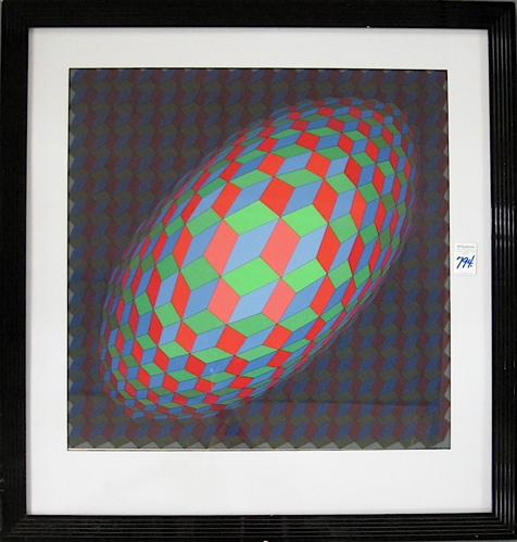 VICTOR VASARELY COLOR SERIGRAPH (Hungarian/French