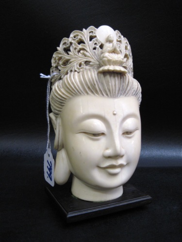 SOLID IVORY HEAD OF GUAN YIN having 1707f2