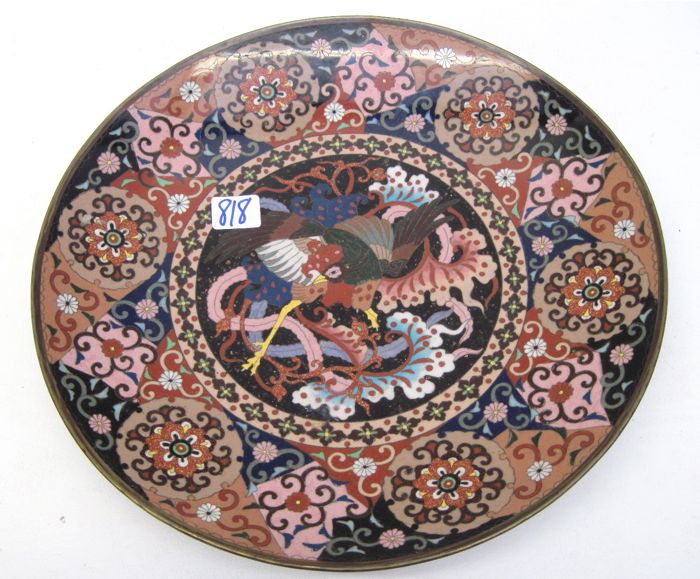 JAPANESE CLOISONNE CHARGER with 170804