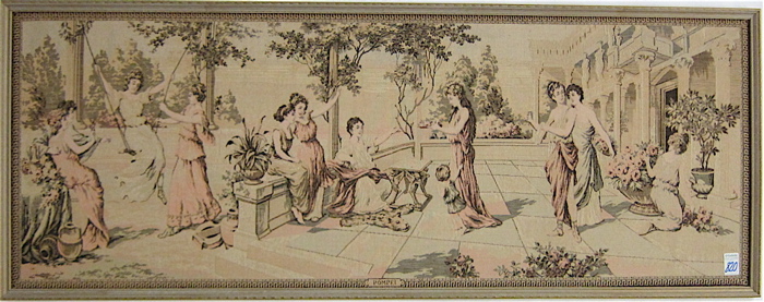 TAPESTRY DEPICTING A ROMAN BALCONY 170806