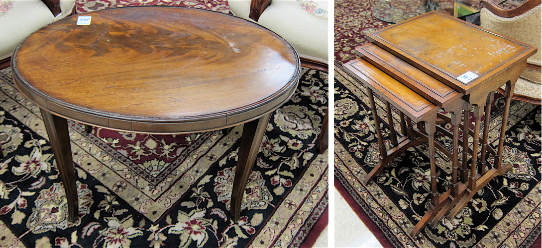 FOUR ENGLISH ANTIQUE OCCASIONAL TABLES: