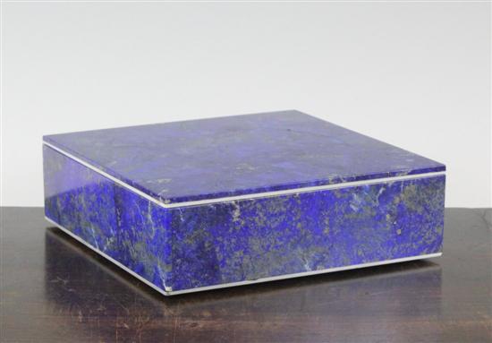 A lapis lazuli veneered and grey