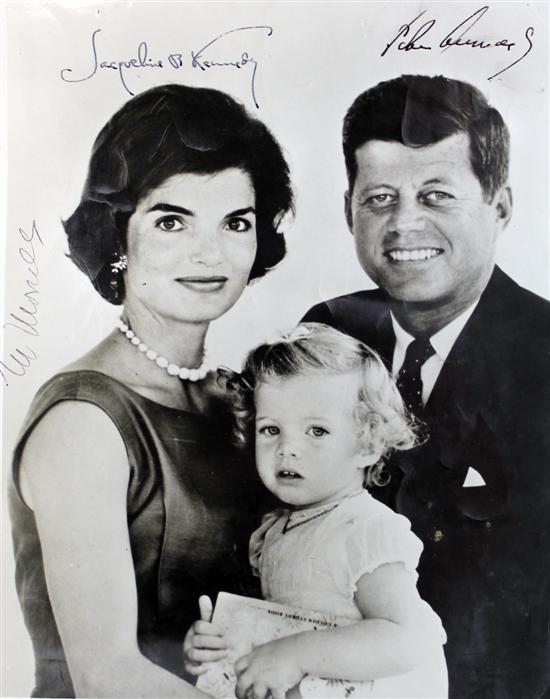 A signed photograph of John F. Kennedy