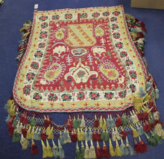 A Turkistan needlework saddle cover