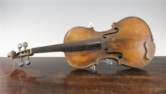 A late 19th century German violin with