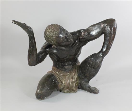 A large modern bronze kneeling 170882