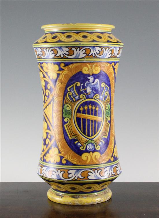 An Italian maiolica albarello late 19th