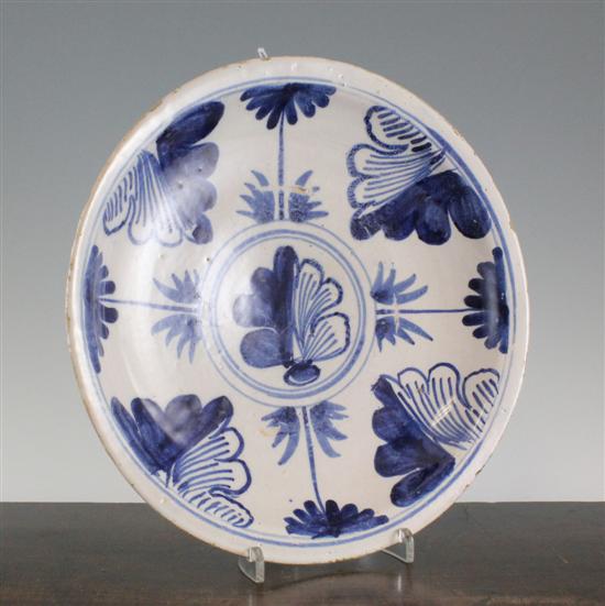 An English delftware oakleaf  1708bb