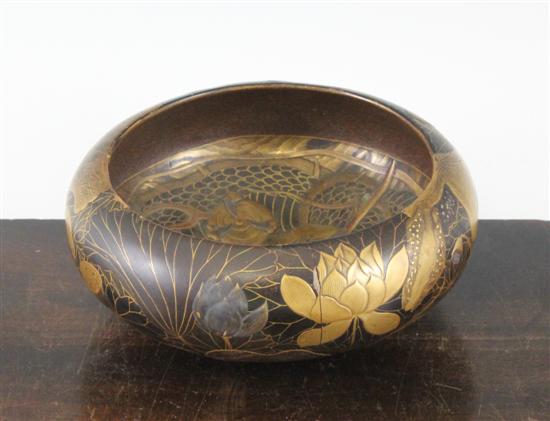 A Japanese lacquer bowl 19th century