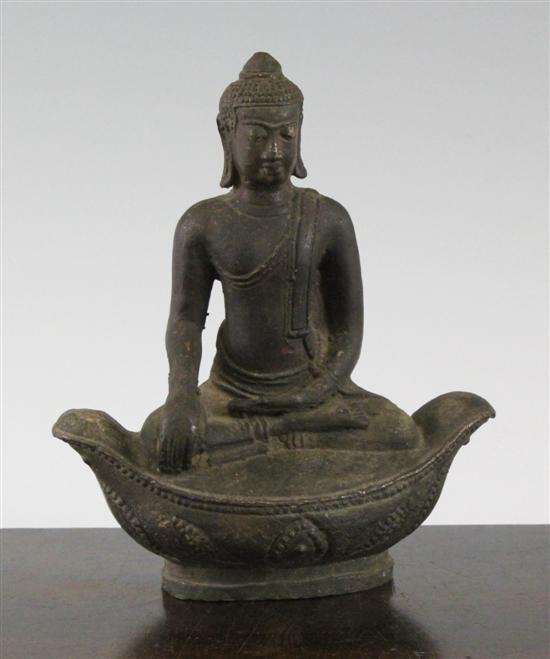 A Thai bronze seated figure of