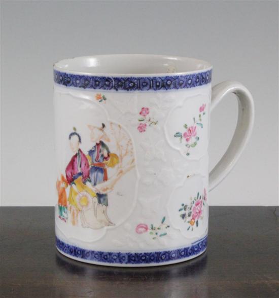 A Chinese export famille rose cylindrical 1708f4