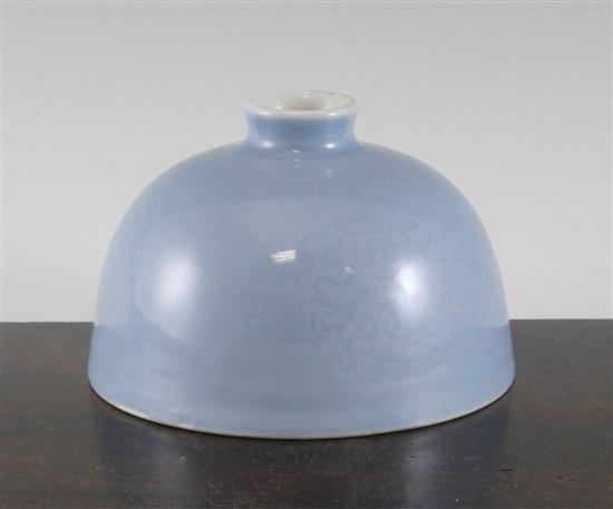 A Chinese lavender blue glazed