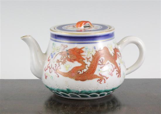 A Chinese famille rose dragon  17091f
