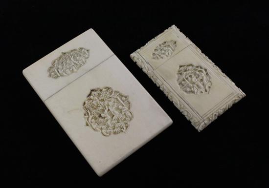 Two Chinese Export ivory rectangular 17092c