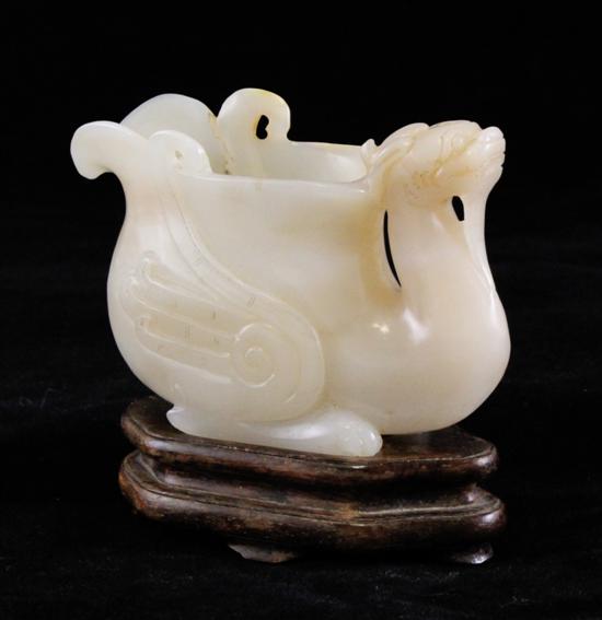 A Chinese white jade archaistic 17093f