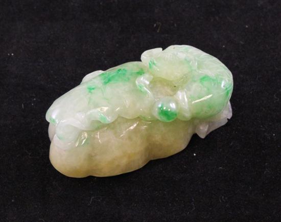 A Chinese jadeite carving in the