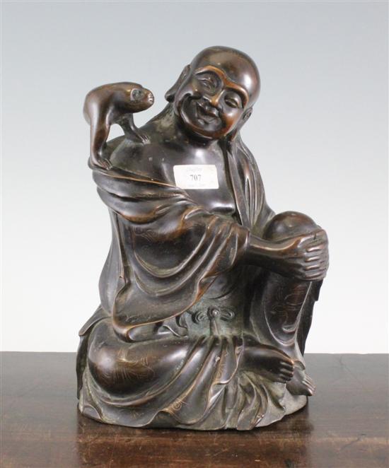 A Chinese bronze seated figure
