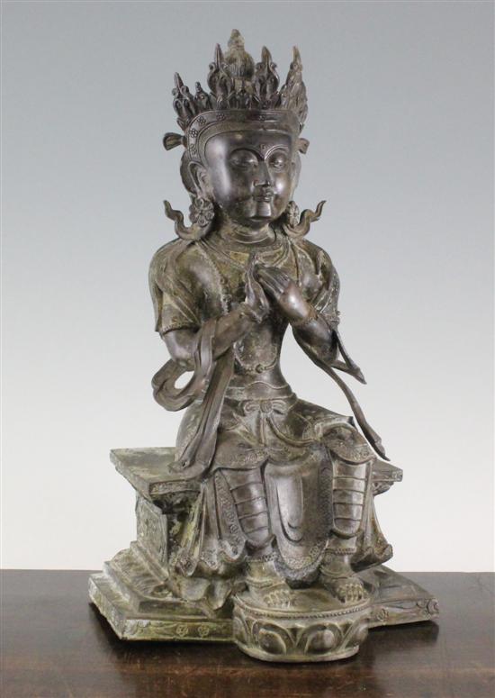 A Chinese bronze seated figure 170965