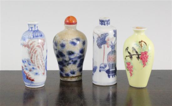 Four Chinese porcelain snuff bottles 17096e