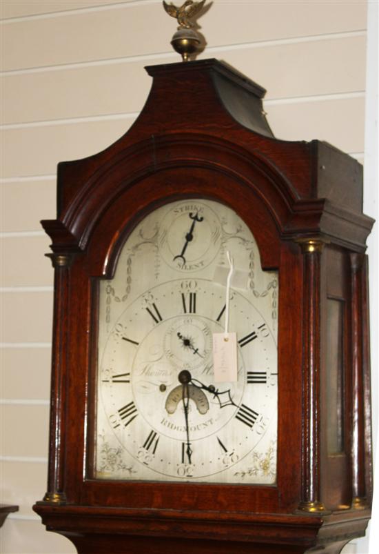 A George III oak longcase clock with
