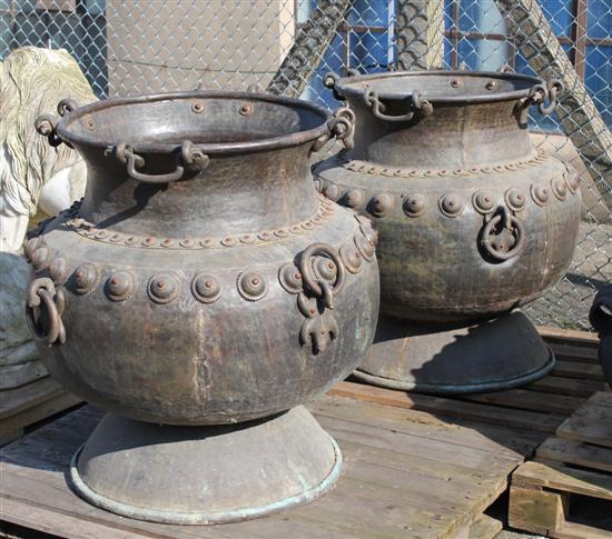 A large pair of Indian bronze garden 170999