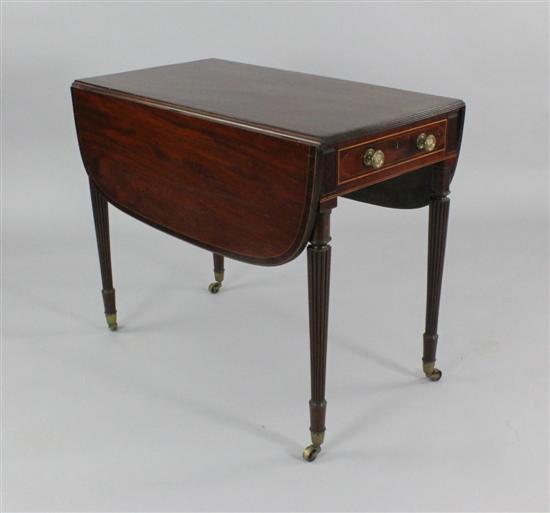 A Regency rosewood banded mahogany 1709bb