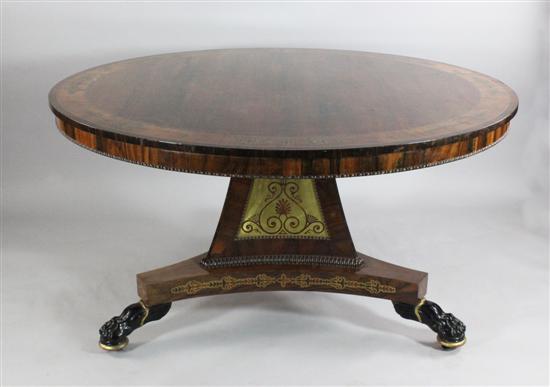 A Regency brass inlaid rosewood 1709c4