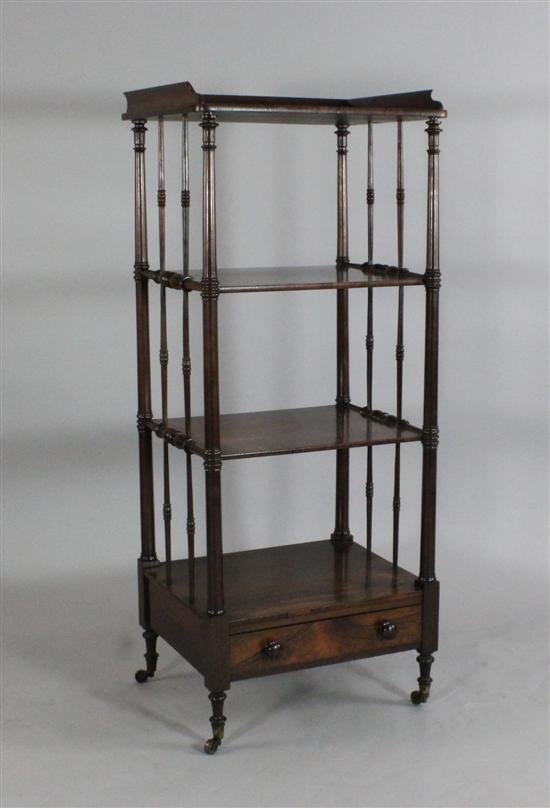 A William IV rosewood four tier