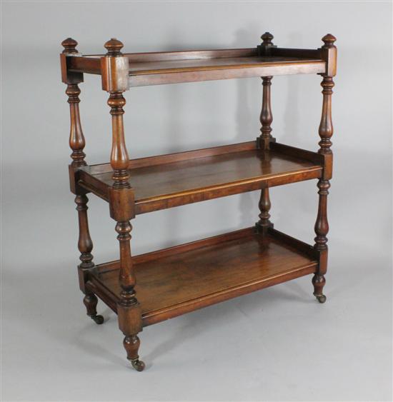 A Victorian mahogany three tier