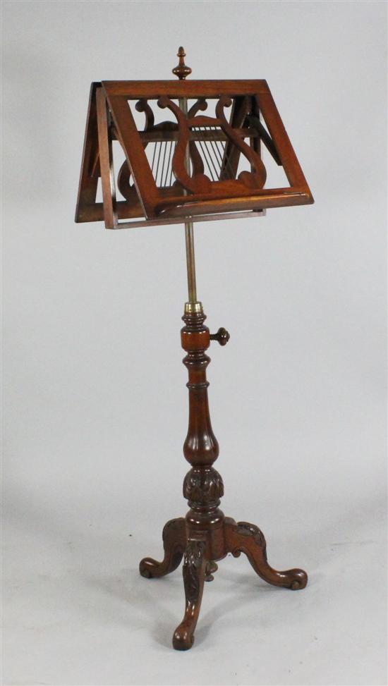 A Victorian carved mahogany adjustable 1709dd
