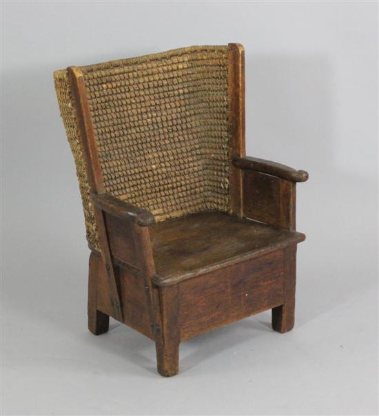 A child's pine Orkney chair 2ft