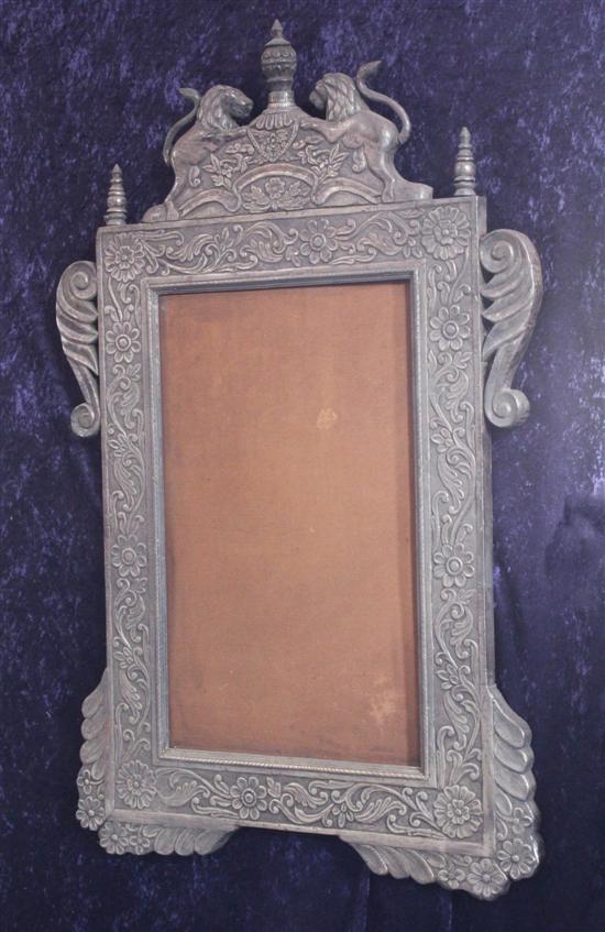 An Indian silver overlaid mirror 170a09