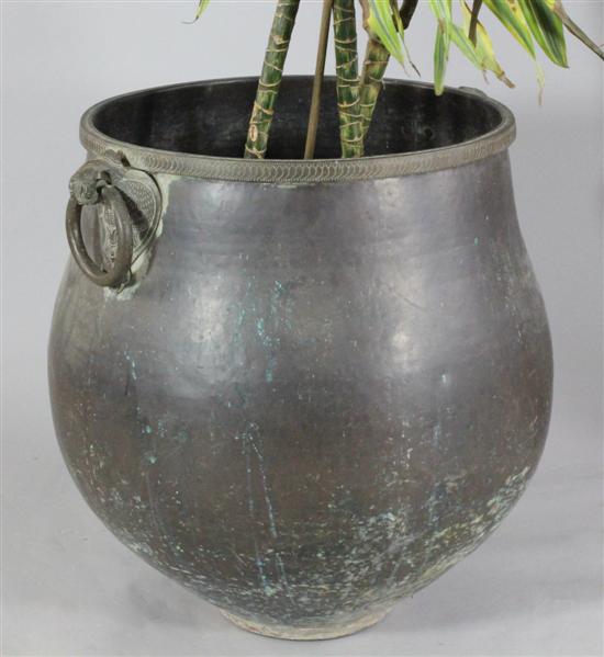 A large Indian bronze planter with 170a0b