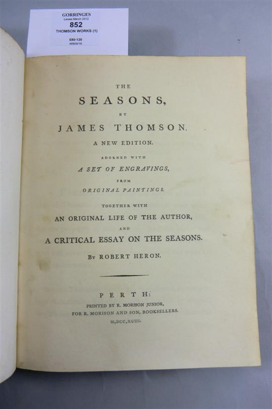 THOMSON J THE WORKS BY 6 lii 170a19