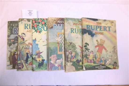 RUPERT BEAR A collection of seven annuals