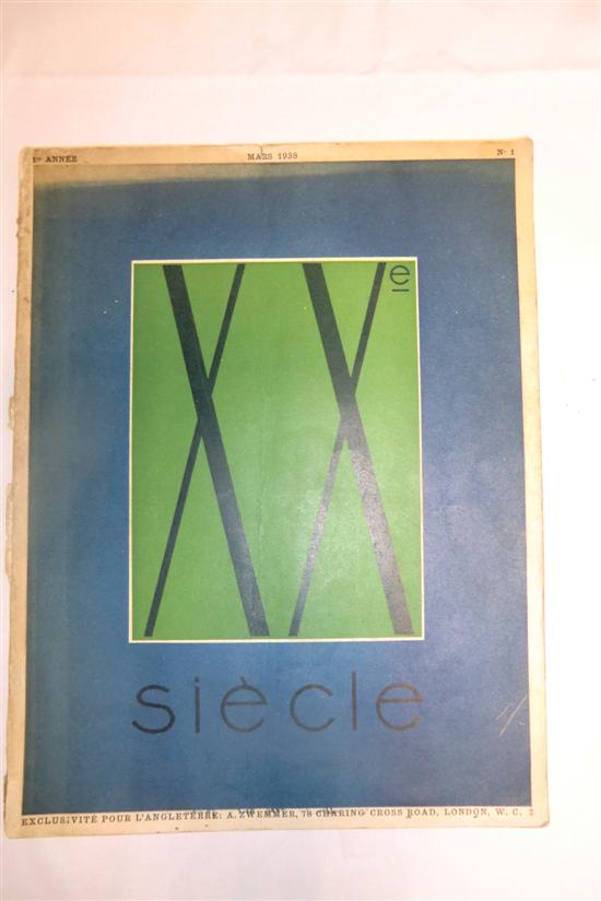 XX SIECLE No.1 March 1938 blue and green