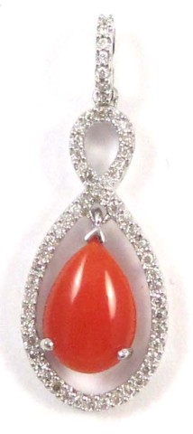 CORAL DIAMOND AND FOURTEEN KARAT 16e3ab