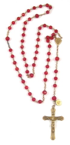 ROSARY WITH TEN KARAT GOLD CRUCIFIX 16e3ae